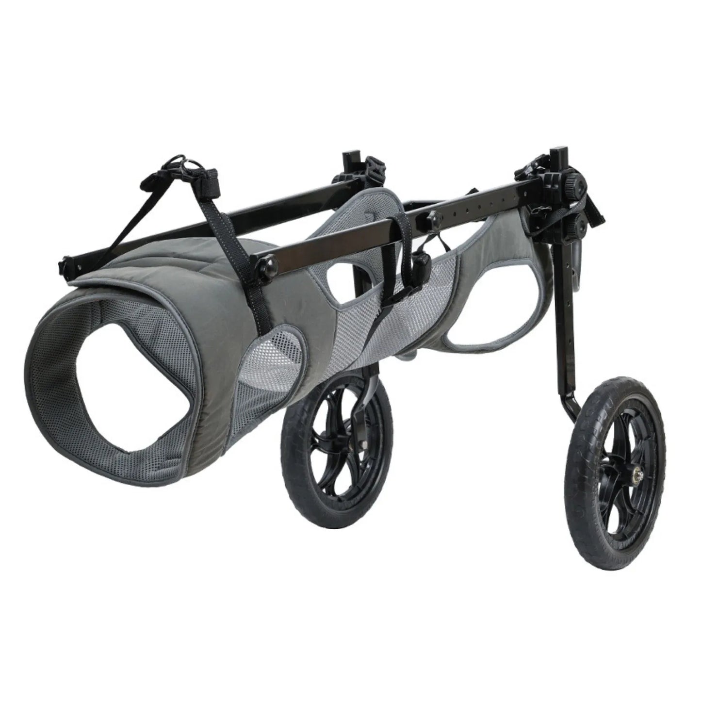 Large dog wheelchair harness by Hlpmedical with adjustable back leg support for Rooster Farms large dogs.