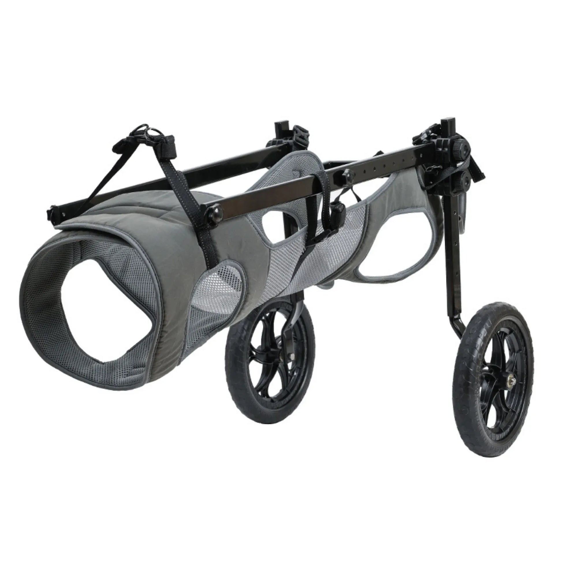 Large dog wheelchair harness by Hlpmedical with adjustable back leg support for Rooster Farms large dogs.