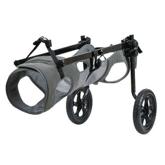 Large dog wheelchair harness by Hlpmedical with adjustable back leg support for Rooster Farms large dogs.
