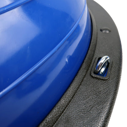 Blue Hlpmedical Powertrain Fitness yoga ball for home gym workout and balance training, designed for fitness and exercise routines.