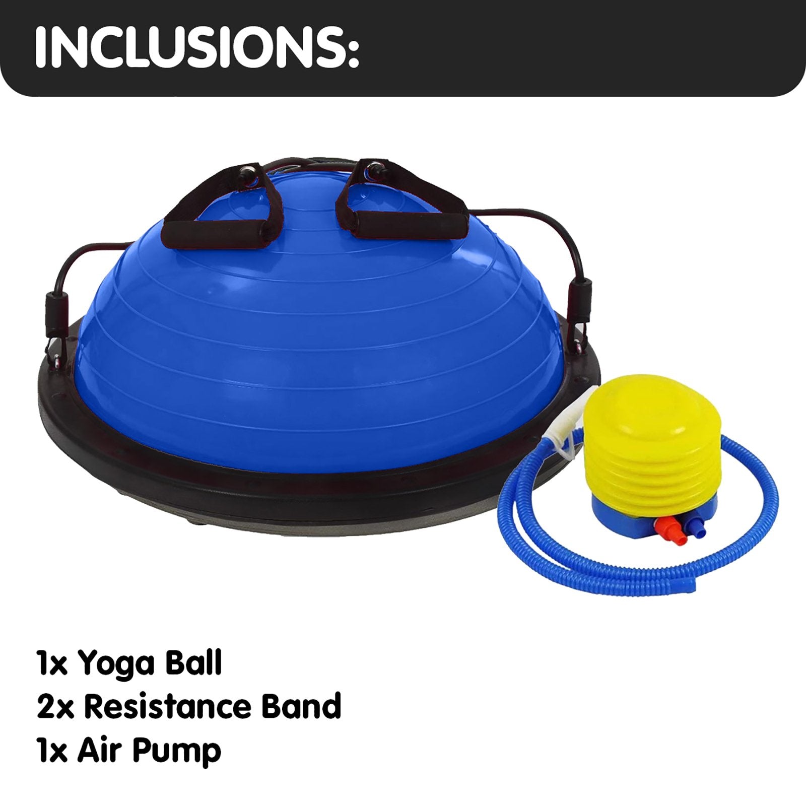 Blue Powertrain Fitness yoga ball for home gym workouts, balance training, and fitness exercises by Hlpmedical.