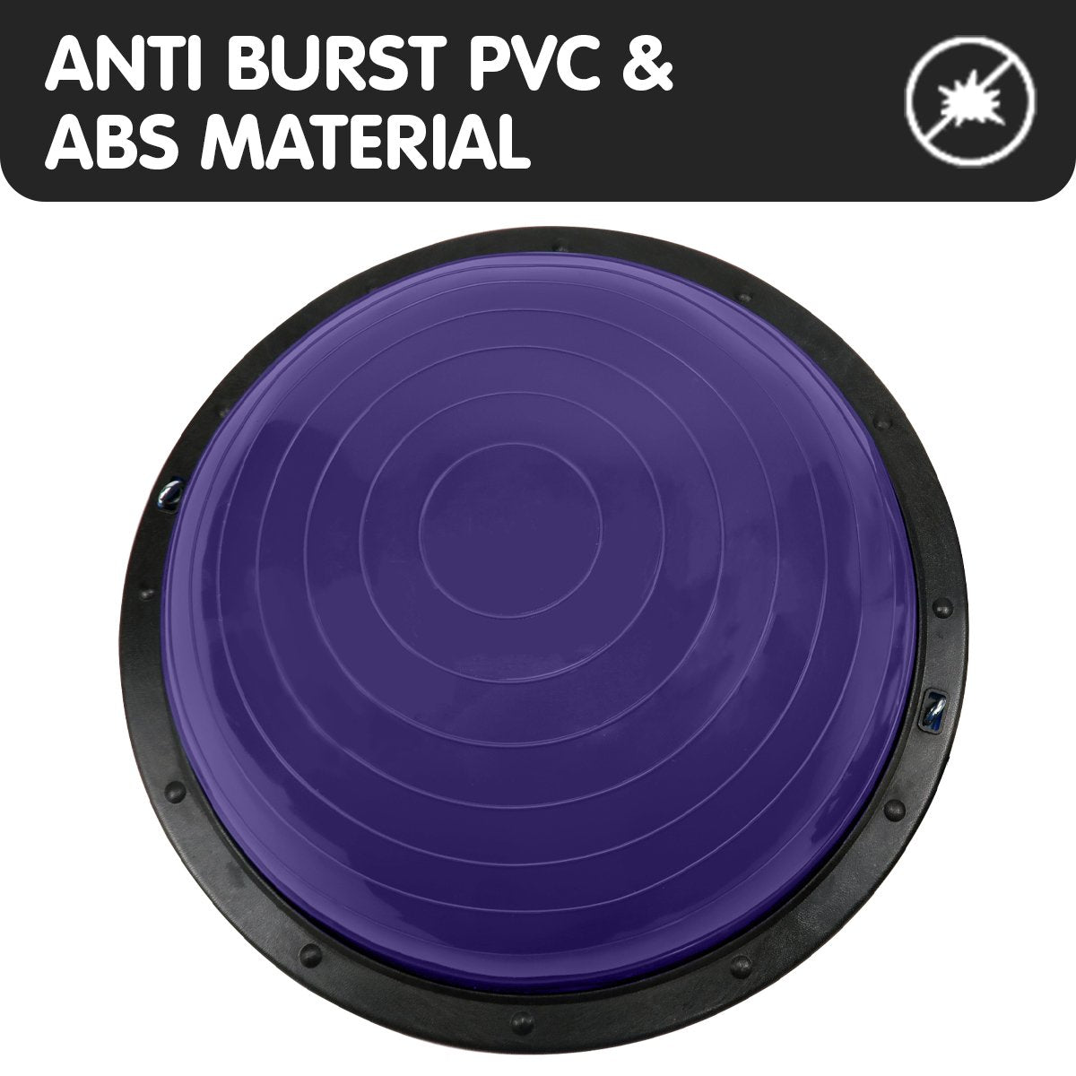Purple Hlpmedical Powertrain Fitness yoga ball for home gym workouts, balance training, and fitness exercises.