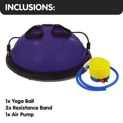 Purple Powertrain Fitness yoga ball for home gym workouts, balance training, and exercise by Hlpmedical.