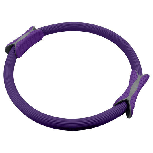 Purple Powertrain Pilates ring band for yoga and home workouts, durable exercise band by Hlpmedical.