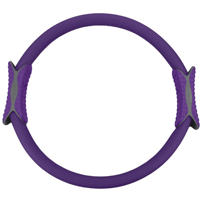 Purple Powertrain Pilates ring from Hlpmedical for yoga, exercise, and home workouts, featuring a sturdy, flexible resistance band.