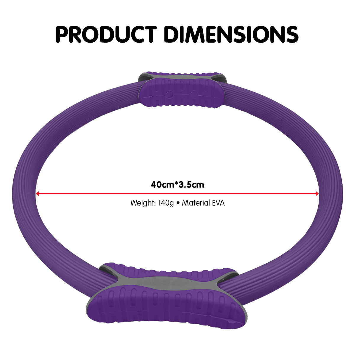Purple Powertrain Pilates ring from Hlpmedical for yoga and home workout exercises, showing a close-up of the fitness resistance band.