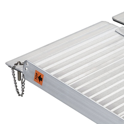 Hlpmedical Kartrite 3ft aluminium foldable wheelchair ramp for mobility and accessibility, shown folded and extended.