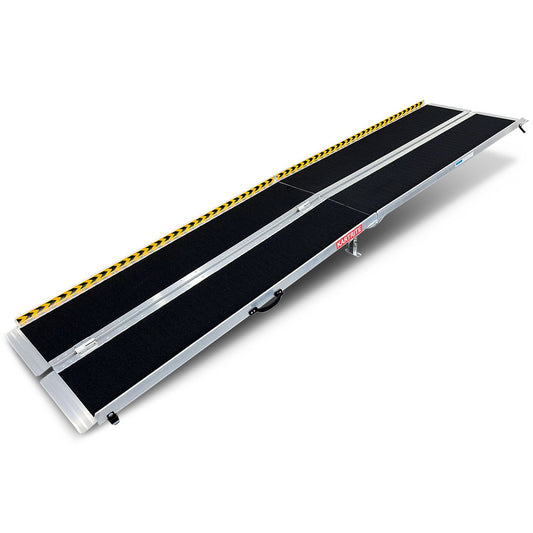 Hlpmedical Kartrite 10ft folding aluminum wheelchair ramp for mobility, featuring lightweight, portable design for easy pet access.