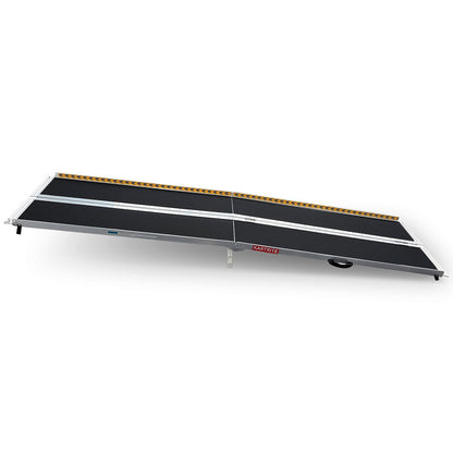 Hlpmedical 10FT folding aluminium wheelchair ramp for pet mobility, portable dog ramp with non-slip surface for easy access