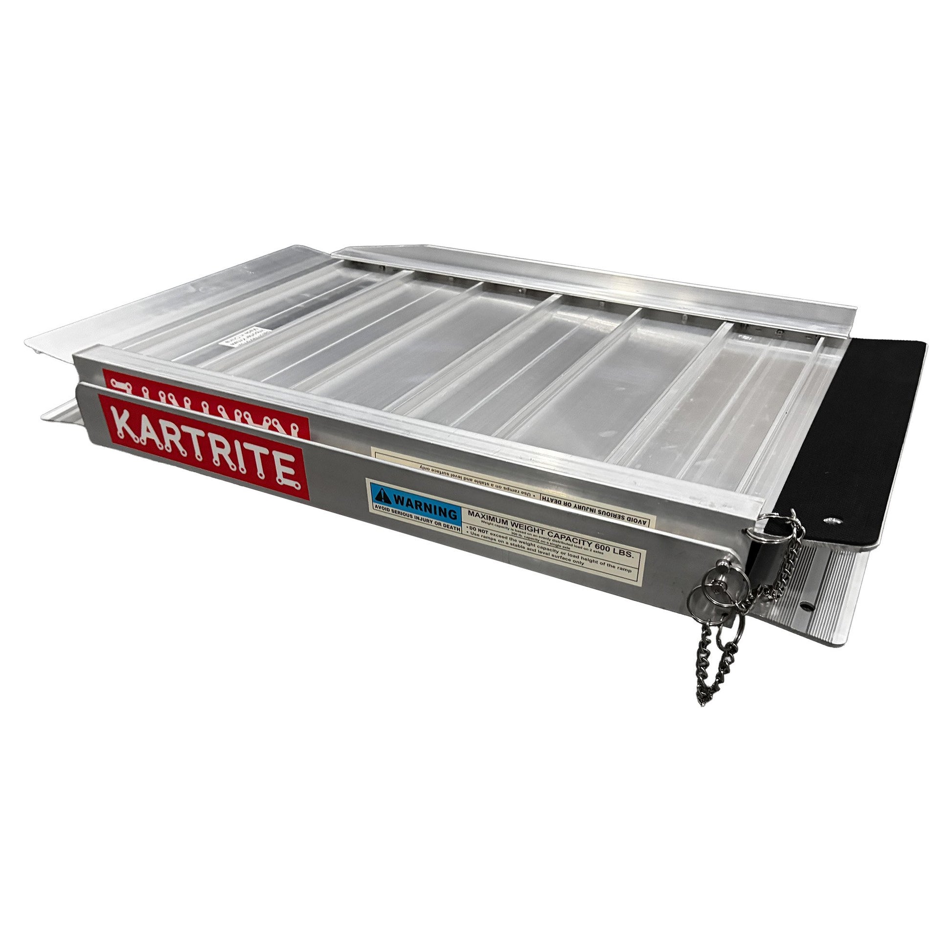 Hlpmedical Kartrite aluminium 2ft wheelchair ramp with high grip surface, safety side rails, locking pin, and carry handle for mobility.