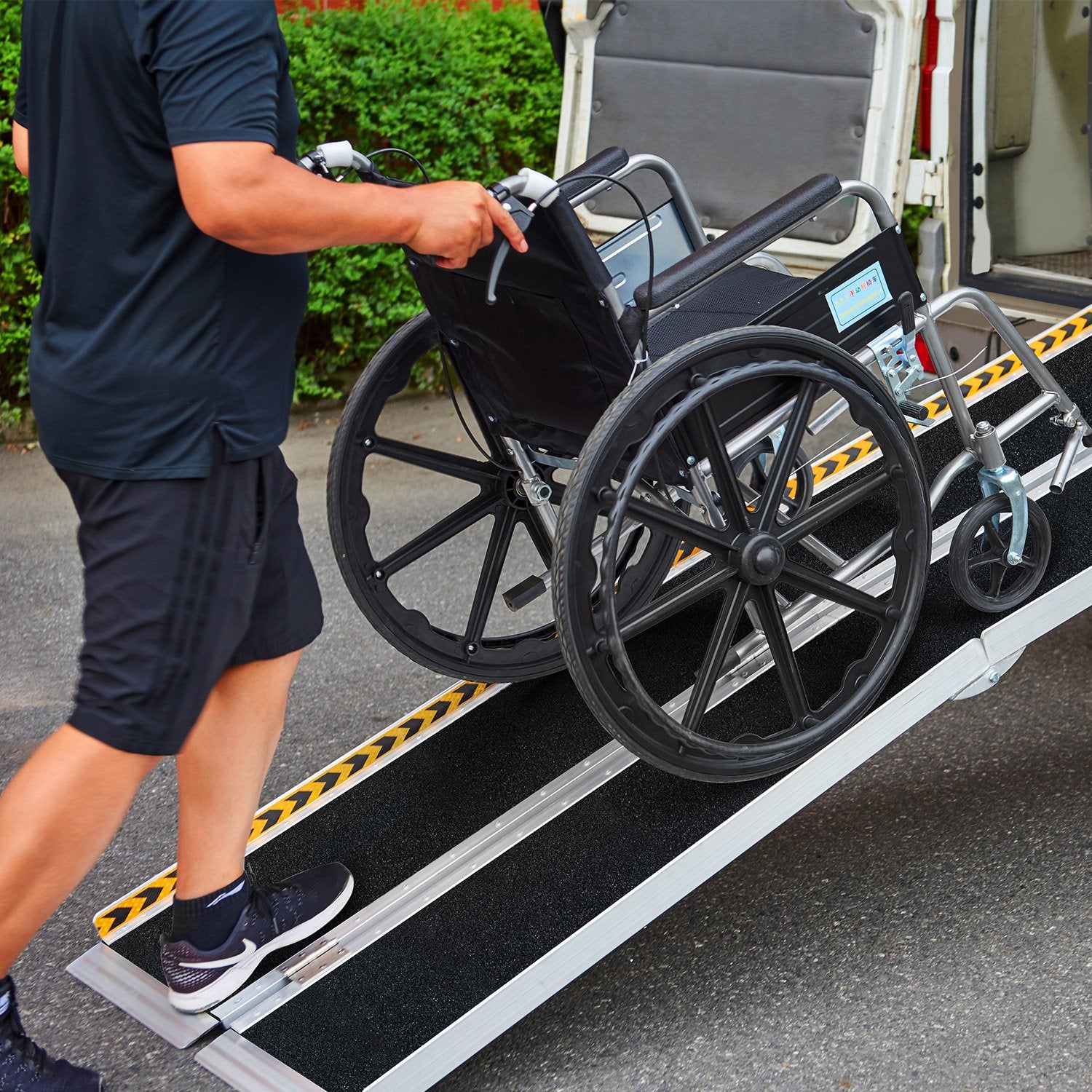 Hlpmedical Kartrite 5ft folding aluminium wheelchair ramp for mobility access, suitable for automotive loading and portable use.