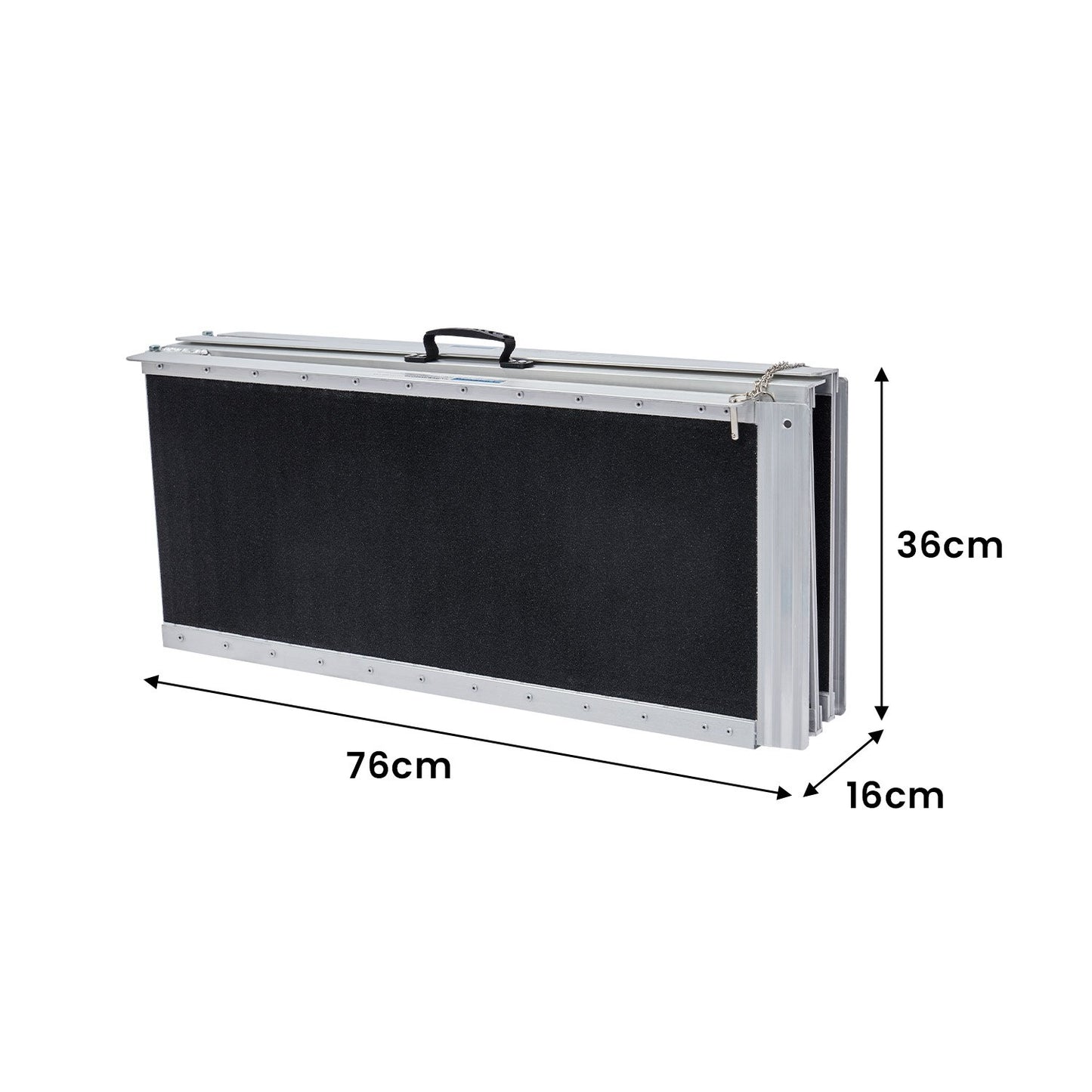 Hlpmedical Kartrite 5ft folding aluminium wheelchair ramp for mobility access, portable automotive loading ramp in a practical design.