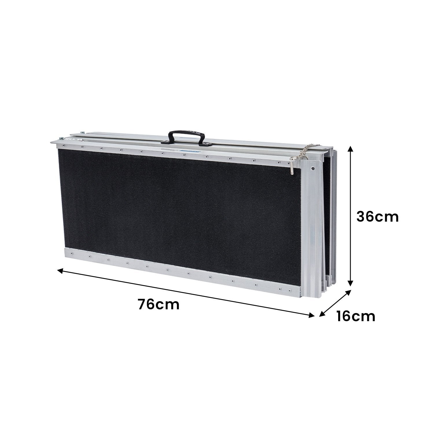 Hlpmedical Kartrite 5ft folding aluminium wheelchair ramp for mobility access, portable automotive loading ramp in a practical design.