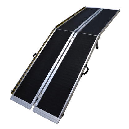 Hlpmedical Kartrite 8ft folding aluminum wheelchair ramp for pet mobility, portable dog access ramp on a flat surface