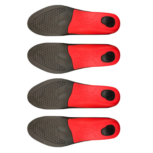 Pair of Hlpmedical men's sneaker insoles with full arch support and foam cushioning for comfortable fit and foot stability.