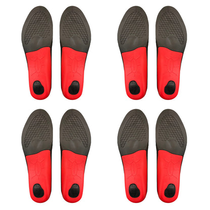 Pair of men's Hlpmedical full arch support insoles with foam cushioning, designed for sneakers and sports shoes in size L.
