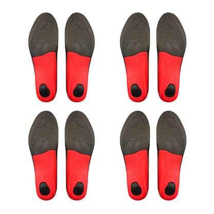 Pair of men's full arch support insoles by Hlpmedical, M size shoe inserts with cushioned foot pads for sneakers and sports shoes.