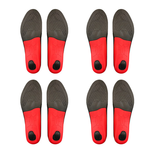 Pair of men's full arch support insoles by Hlpmedical, M size shoe inserts with cushioned foot pads for sneakers and sports shoes.