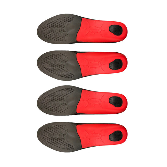 Pair of men's Hlpmedical full arch support insoles with foam padding, designed for sneaker and sports shoe comfort.