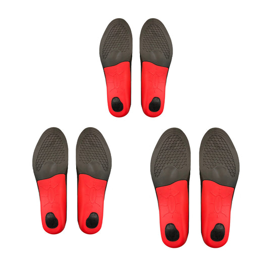 Hlpmedical men's full insoles with arch support, shoe inserts, and 3-size combo for sneakers and sports shoes.