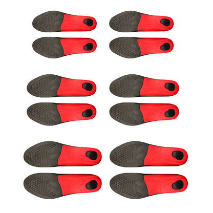 Hlpmedical men's full insoles set with arch support and foot pads, designed for sneakers and sports shoes, in three sizes.