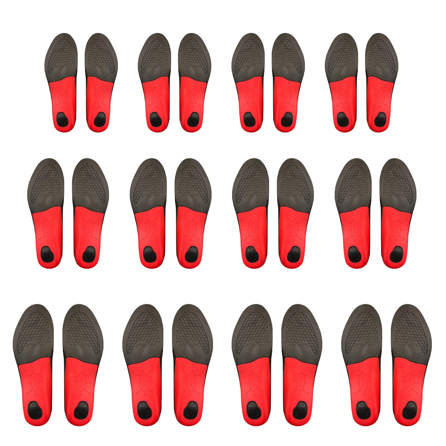 Hlpmedical men's sneaker insoles, 4-pack full arch support shoe inserts, available in three sizes for added comfort and fit.