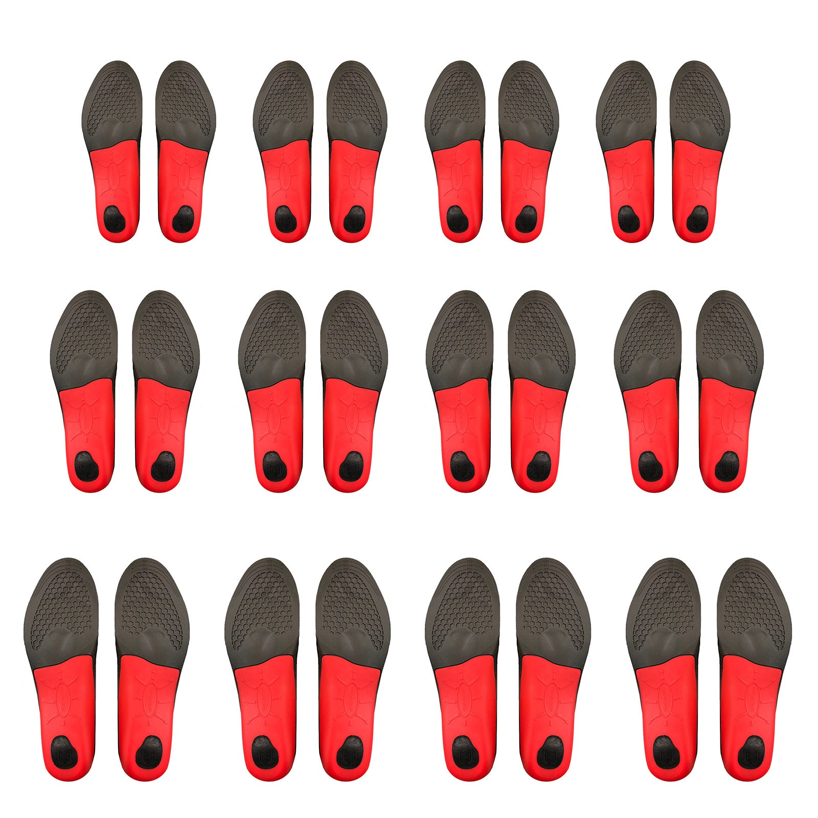Hlpmedical men's sneaker insoles, 4-pack full arch support shoe inserts, available in three sizes for added comfort and fit.