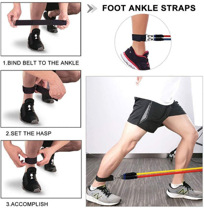 Set of 11 stackable resistance bands from Hlpmedical for home workouts, physical therapy, and gym training exercises.