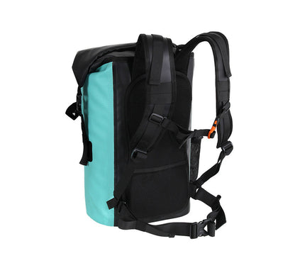 Hlpmedical NOOYAH waterproof bike backpack in mint green, double-layer outdoor sports and cycling bag with IPX8 waterproof design