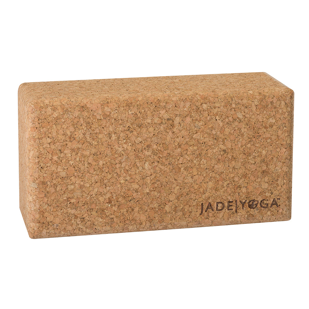 Small Jade Yoga cork yoga block by Hlpmedical, designed for support during yoga and Pilates exercises.