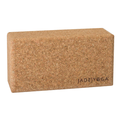 Small Jade Yoga cork yoga block by Hlpmedical, designed for support during yoga and Pilates exercises.