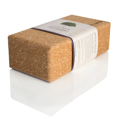 Small Jade Yoga Cork Yoga Block by Hlpmedical, showing a natural cork surface ideal for yoga and Pilates exercises.