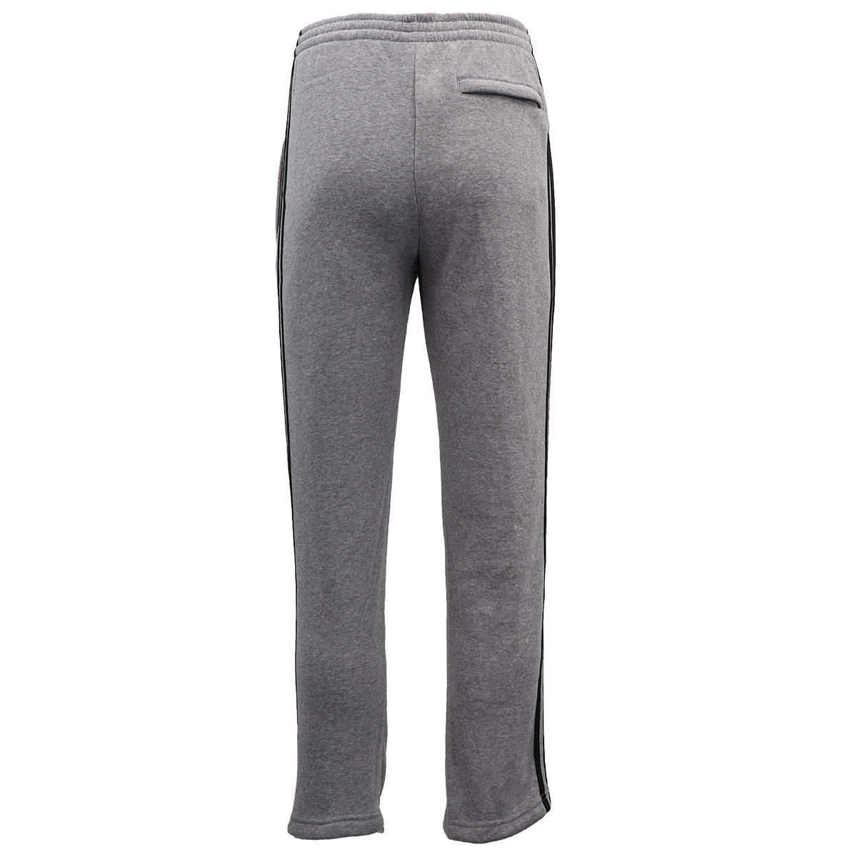 Men's charcoal fleece sports track pants with black stripes, zip pockets, casual fit, from Hlpmedical, available in size S to 6XL.