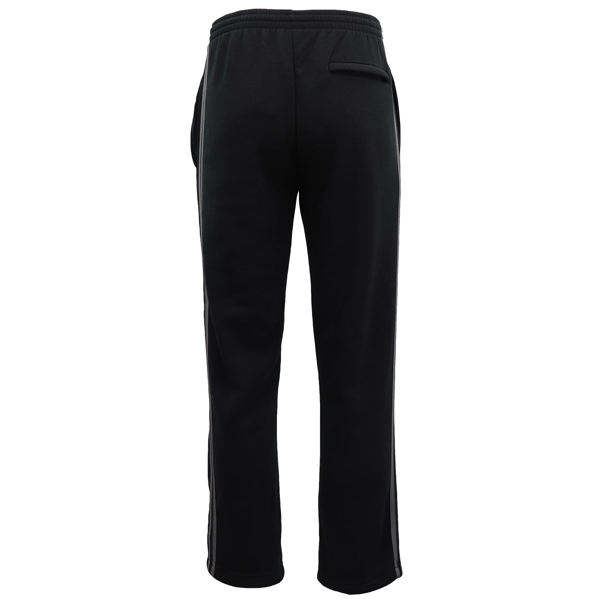 Men's charcoal fleece sports track pants with black stripes, zip pockets, casual fit, available in XL from Hlpmedical.