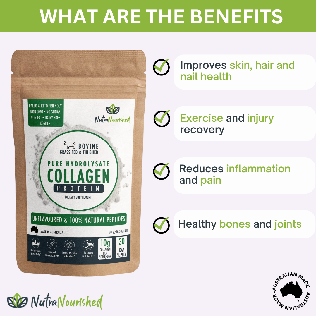 Unflavored collagen powder in a 300g container from Hlpmedical, suitable for health and beauty nutrition.
