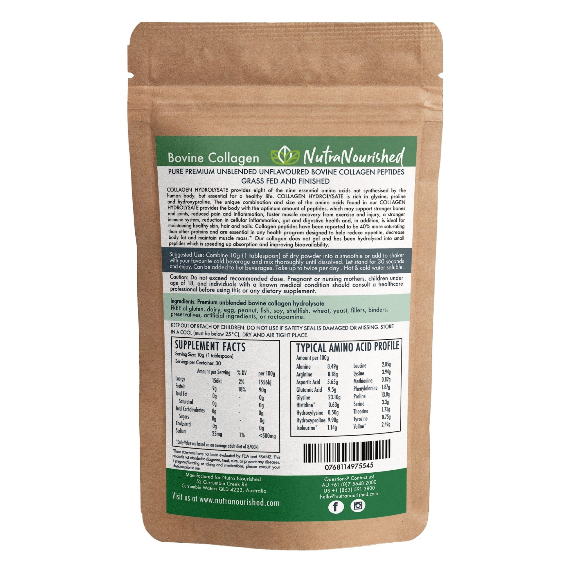 Unflavored collagen powder in a 300g container from Hlpmedical, suitable for health and beauty nutrition and supplement use.