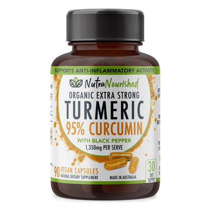 Vegan Curcumin Tablets by Hlpmedical, 90 capsules with 95% pure organic turmeric extract and black pepper for enhanced absorption.