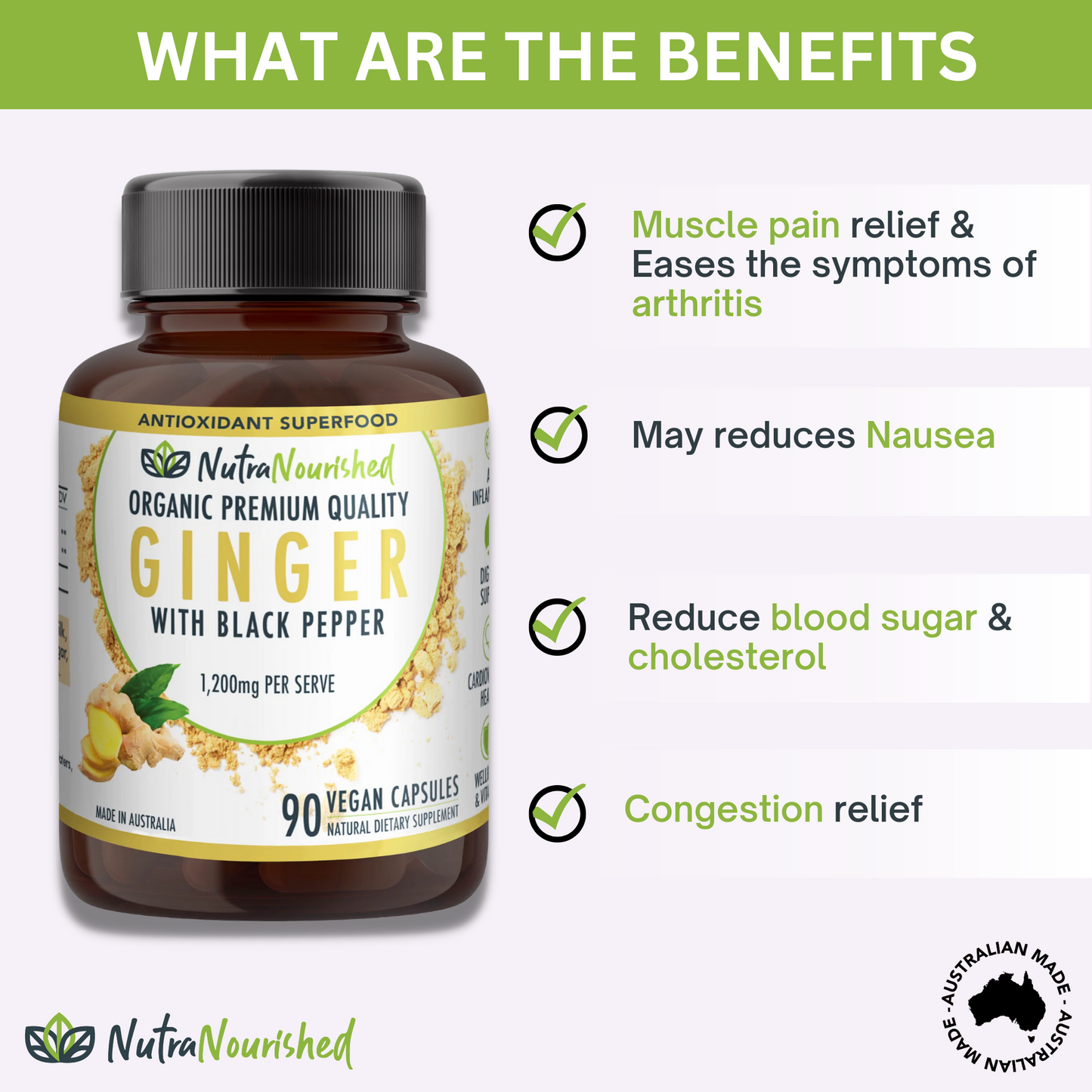Organic vegan ginger capsules by Hlpmedical, 90 vegetarian supplement capsules for health and wellness.