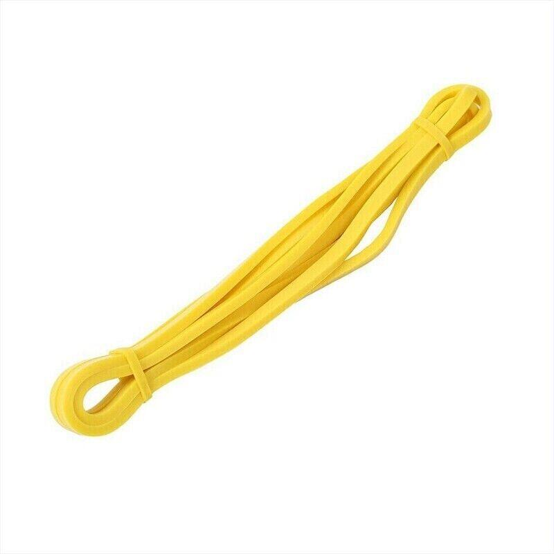 Black heavy-duty resistance yoga band by Hlpmedical, 25-65 lbs, 22mm x 2080mm, ideal for fitness, exercise, and Pilates workouts.