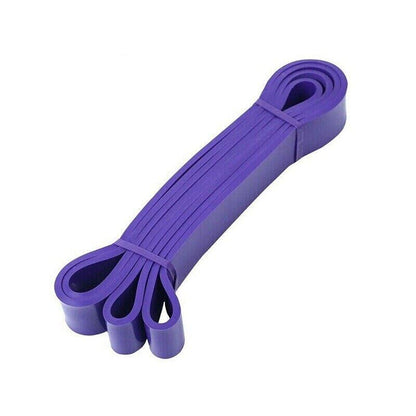 Black heavy-duty resistance yoga band by Hlpmedical, 25-65 lbs, 22mm wide for fitness, exercise, and Pilates workouts.