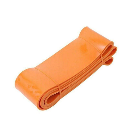 Black heavy-duty resistance yoga band by Hlpmedical, 25-65 lbs, 22mm x 2080mm, ideal for fitness and Pilates workouts.