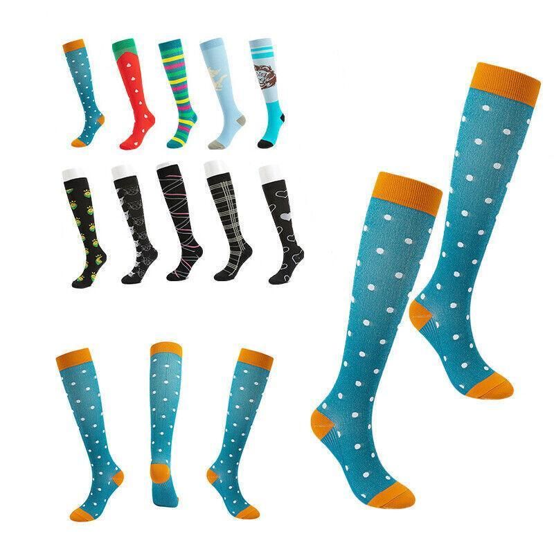 Unisex L/XL compression socks by Hlpmedical featuring lion design, ideal for nursing, travel, and sports foot support.