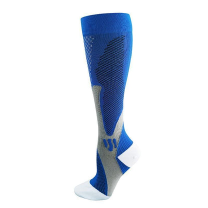 Blue Copper Compression Socks for running and travel, unisex sports foot support, anti-fatigue, XXL size by Hlpmedical