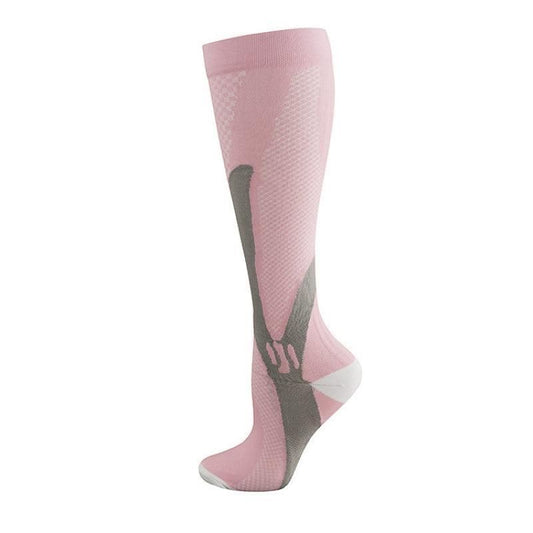 Pink Copper Compression Socks for running and travel, unisex, anti-fatigue support, XXL size, from Hlpmedical.
