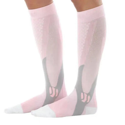 Copper Compression Socks for Running Travel Sports Anti Fatigue Support XXL Unisex - Pink