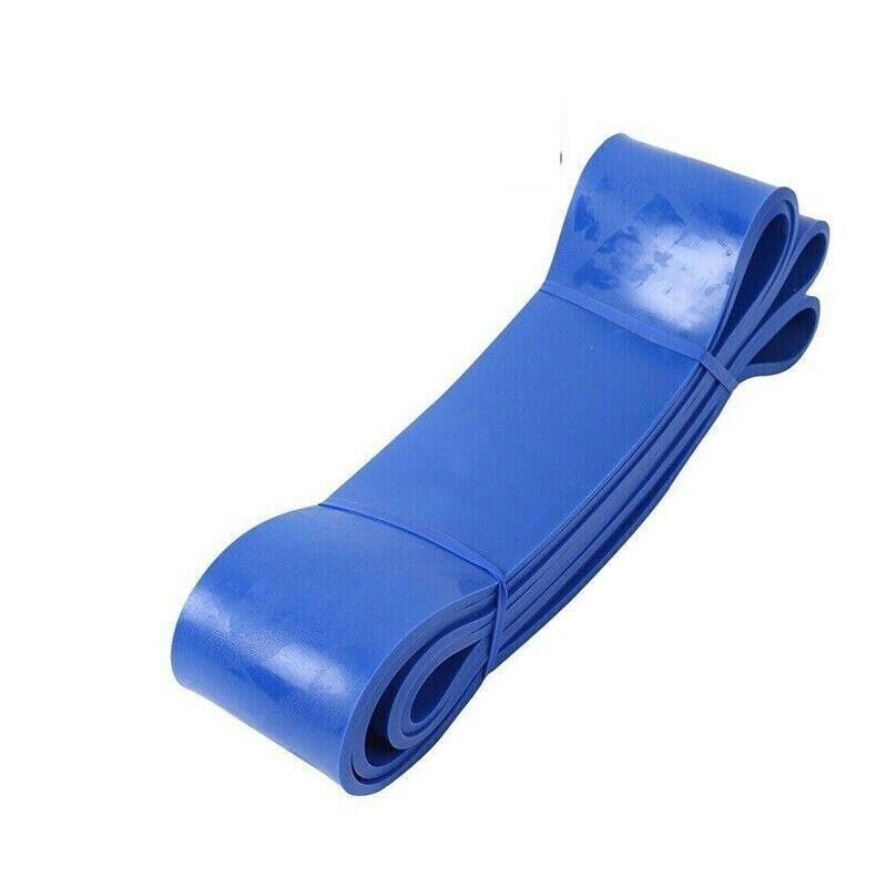 Blue heavy-duty resistance yoga band from Hlpmedical, 125-170 lbs, loops for exercise, fitness, and Pilates workouts.