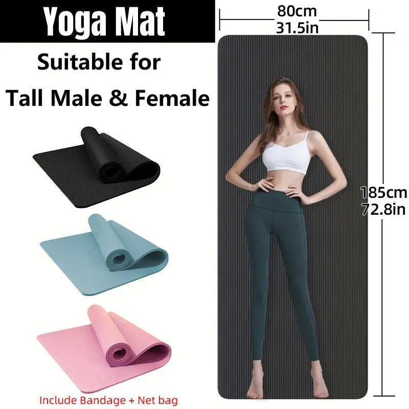 Blue Hlpmedical yoga and dance mat for exercise, gym, and fitness routines, suitable for men and women.