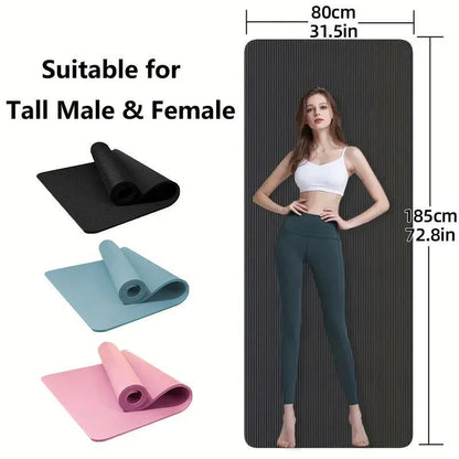 Blue Hlpmedical yoga mat and jump rope for sports and fitness exercises, suitable for men and women during workout sessions.