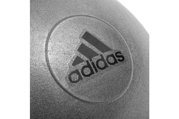Hlpmedical 75cm Adidas gym ball with pump for yoga, Pilates, and fitness training, featuring a textured surface for stability.
