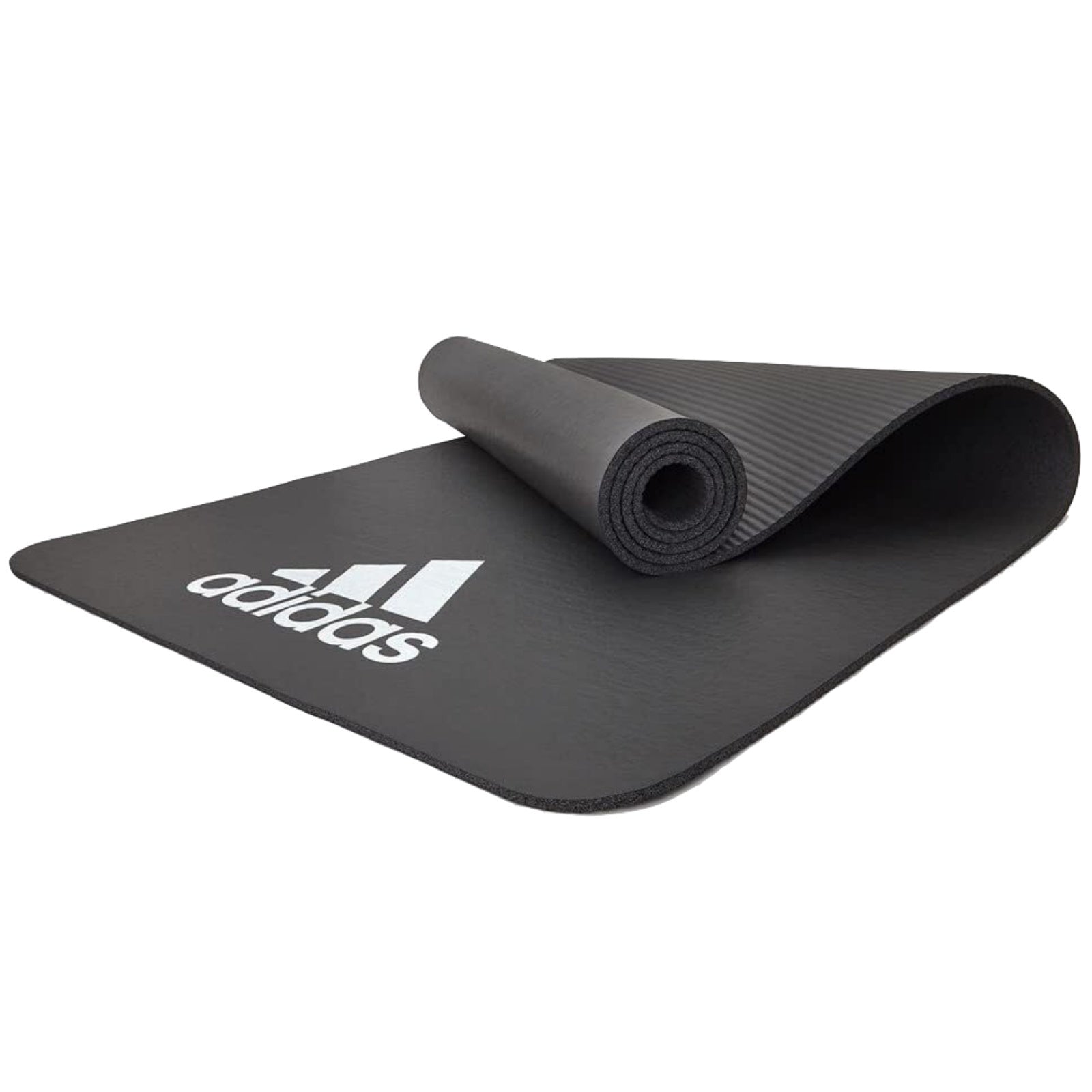 Grey Adidas Fitness Mat 7mm exercise yoga and Pilates mat from Hlpmedical, ideal for gym, judo, and training workouts.